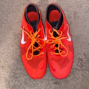 Nike Bright Red and Orange Sneakers